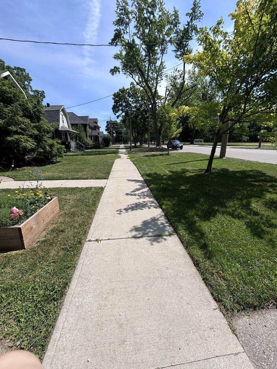 Commercial-quality striped finish on a Guelph client lawn